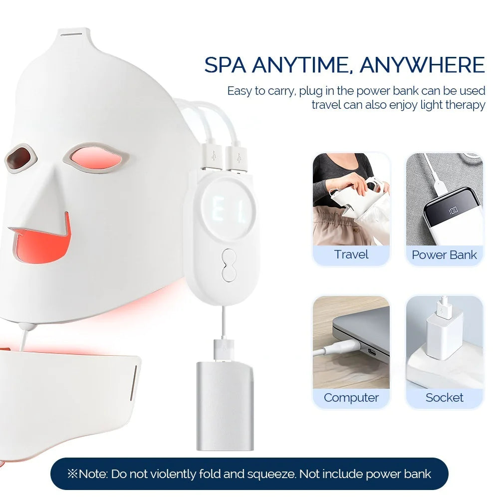 Mascarilla LED NovaHonor · Fototerapia Facial 7 Colores
