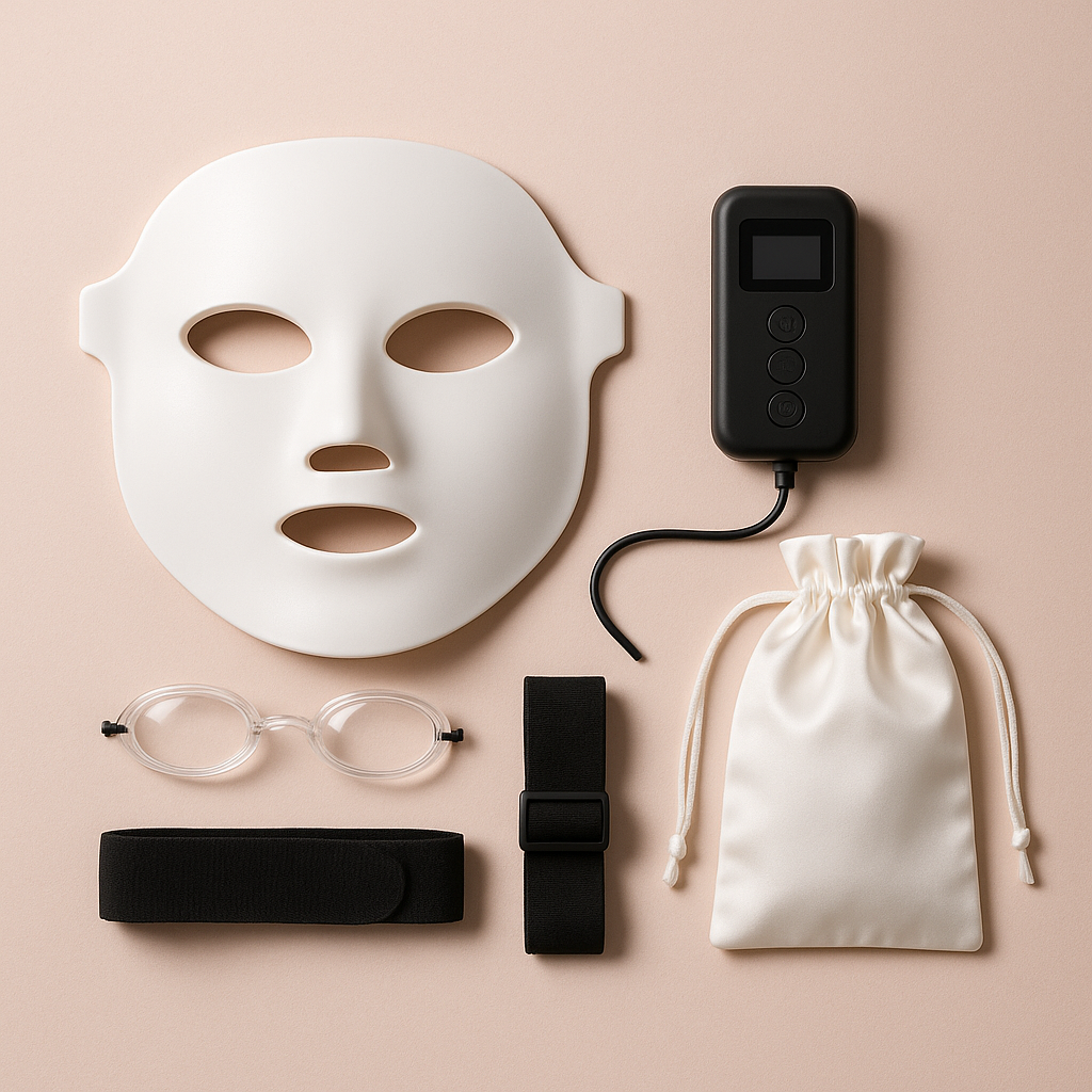 Kit completo de la mascarilla LED NovaHonor con accesorios
